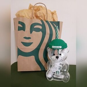 BNWT Starbucks 2025 Limited Edition Bearista Glass Bear Cup